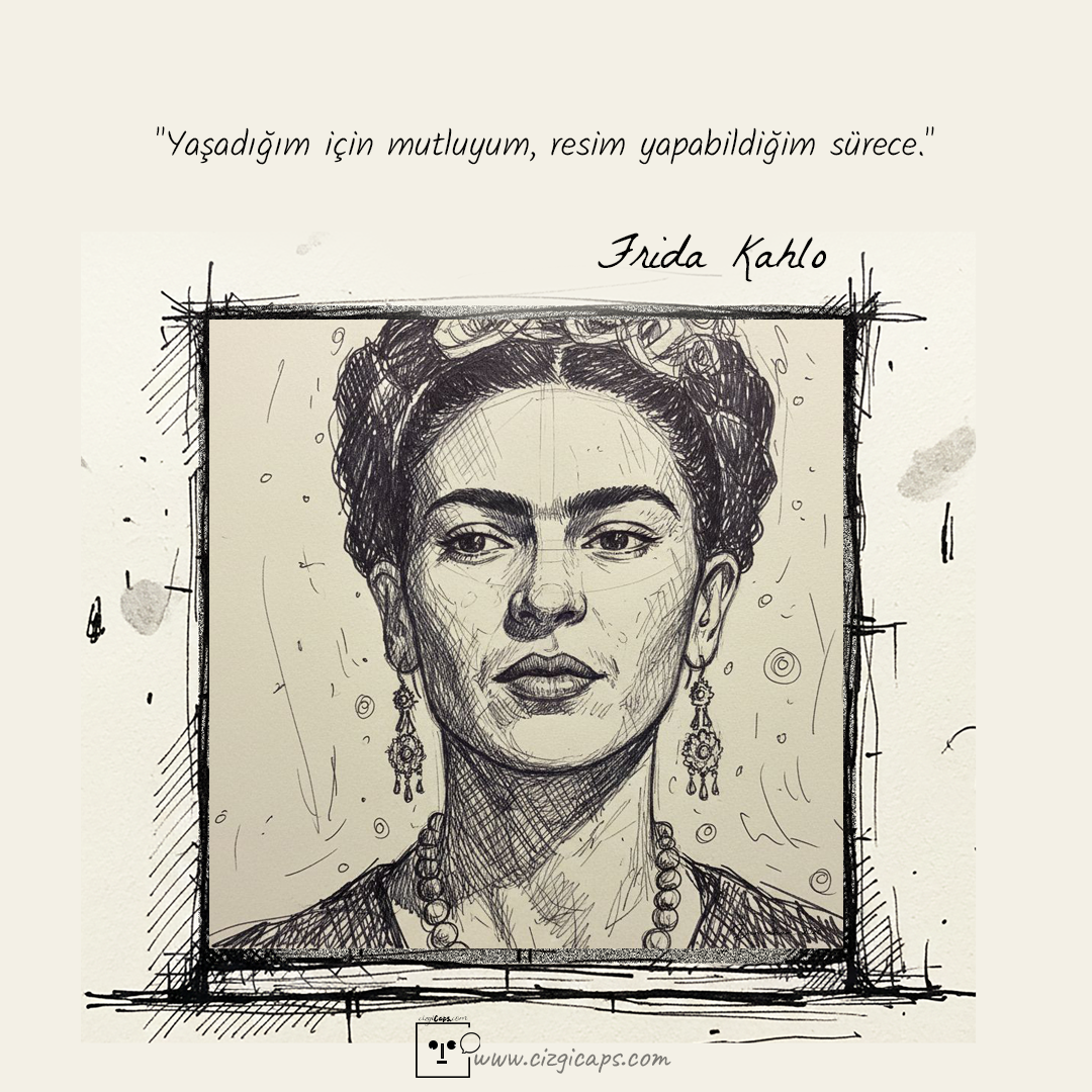 Frida Kahlo #cizgicaps #cizerekanlat #fridakahlo #demirhanocak