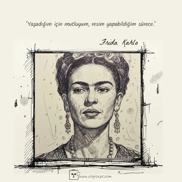 Frida Kahlo #cizgicaps #cizerekanlat #fridakahlo #demirhanocak